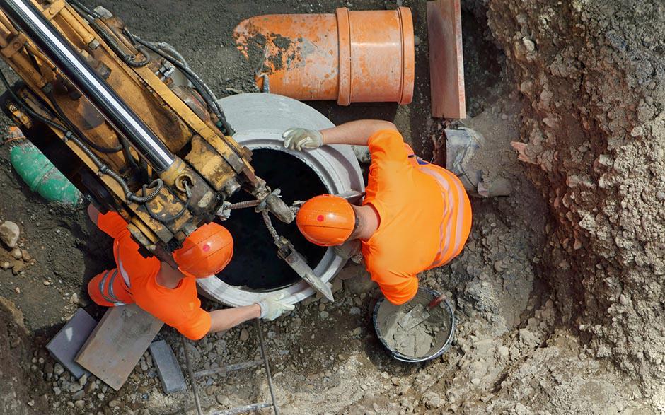 travaux assainissement Salins